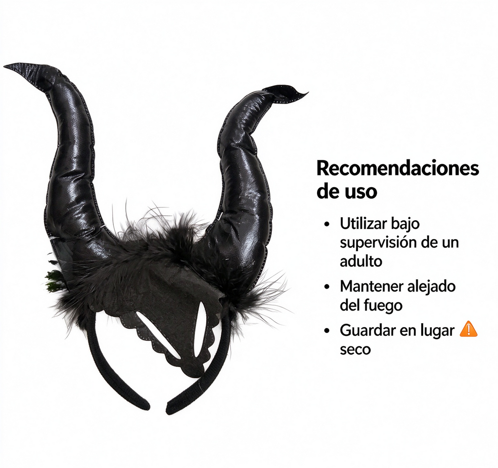 Diadema Cuernos LED Negros