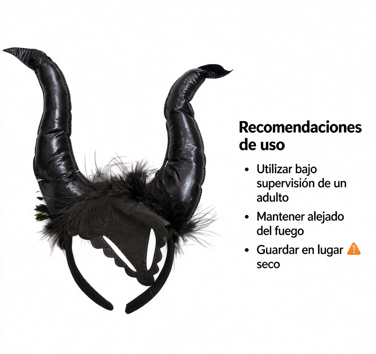 Diadema Cuernos LED Negros