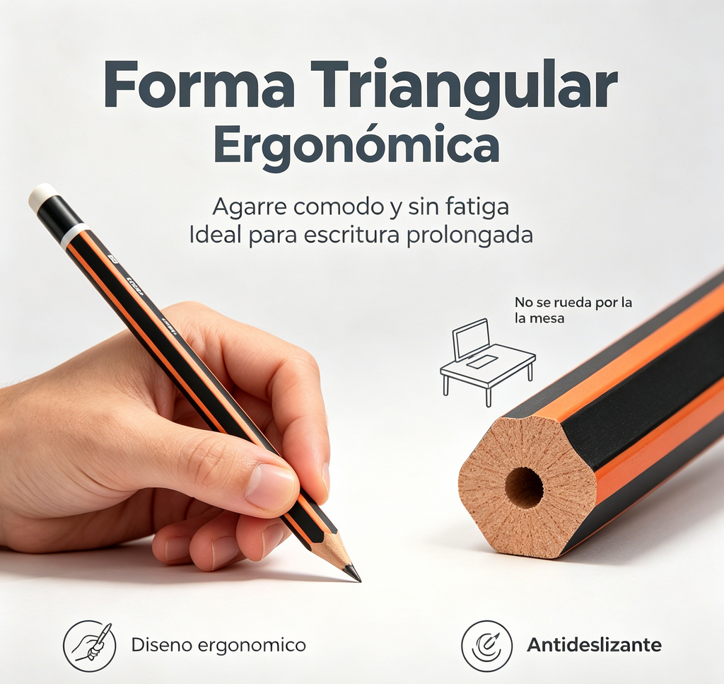 Lápices HB Triangulares