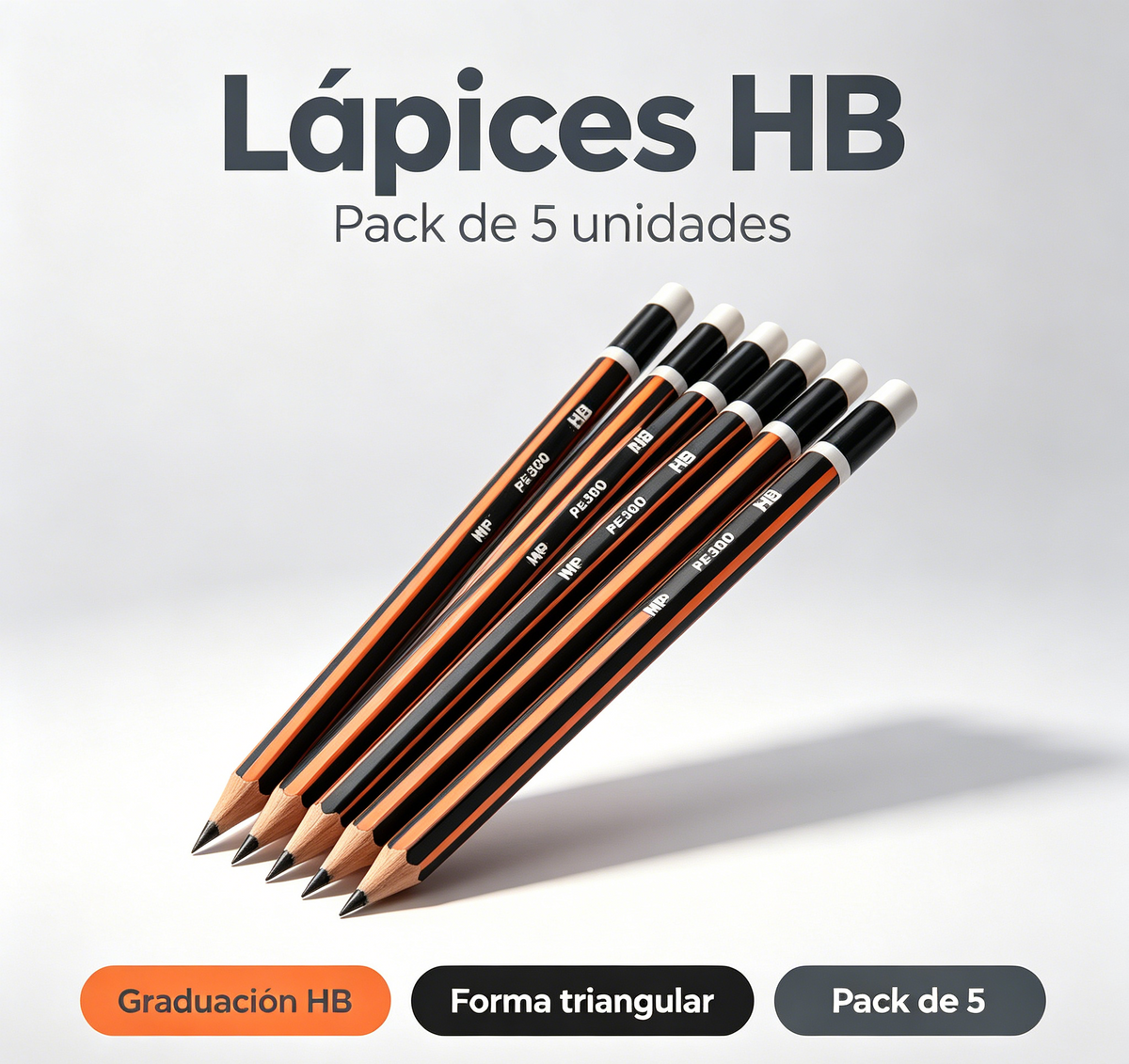 Lápices HB Triangulares