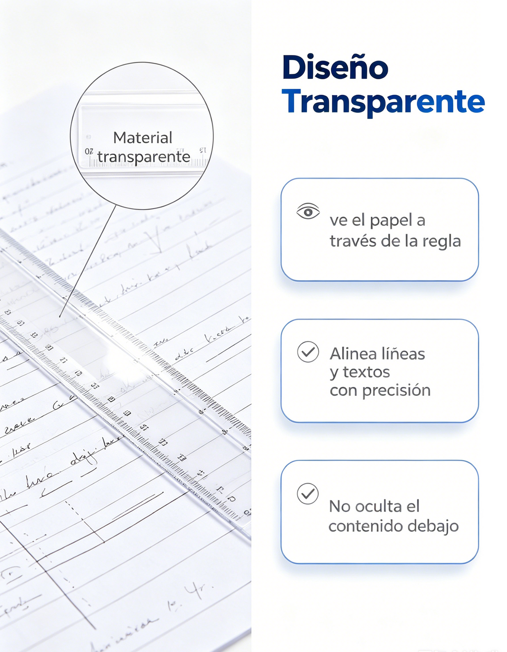 Regla Transparente 20 cm