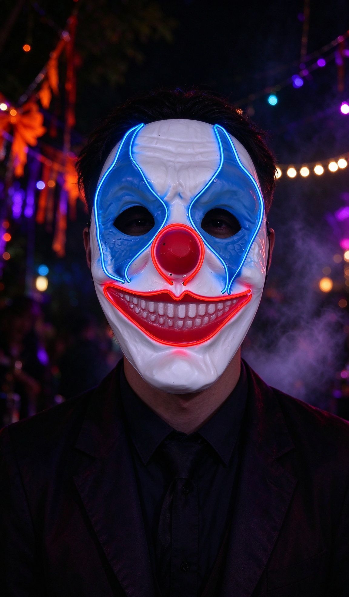 Máscara Payaso Neón LED