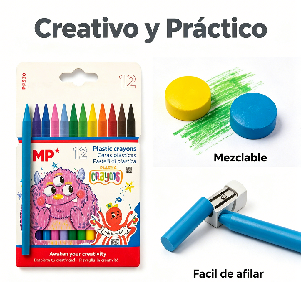 Ceras Plásticas 12 Colores