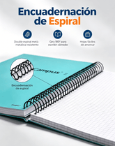 Cuadernos Campus A4 con encuadernación de espiral y hojas fáciles de arrancar, ideales para el estudio.