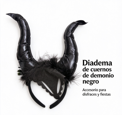 Diadema Cuernos LED Negros