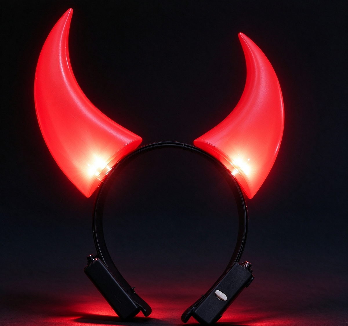 Diadema Cuernos LED Rojos