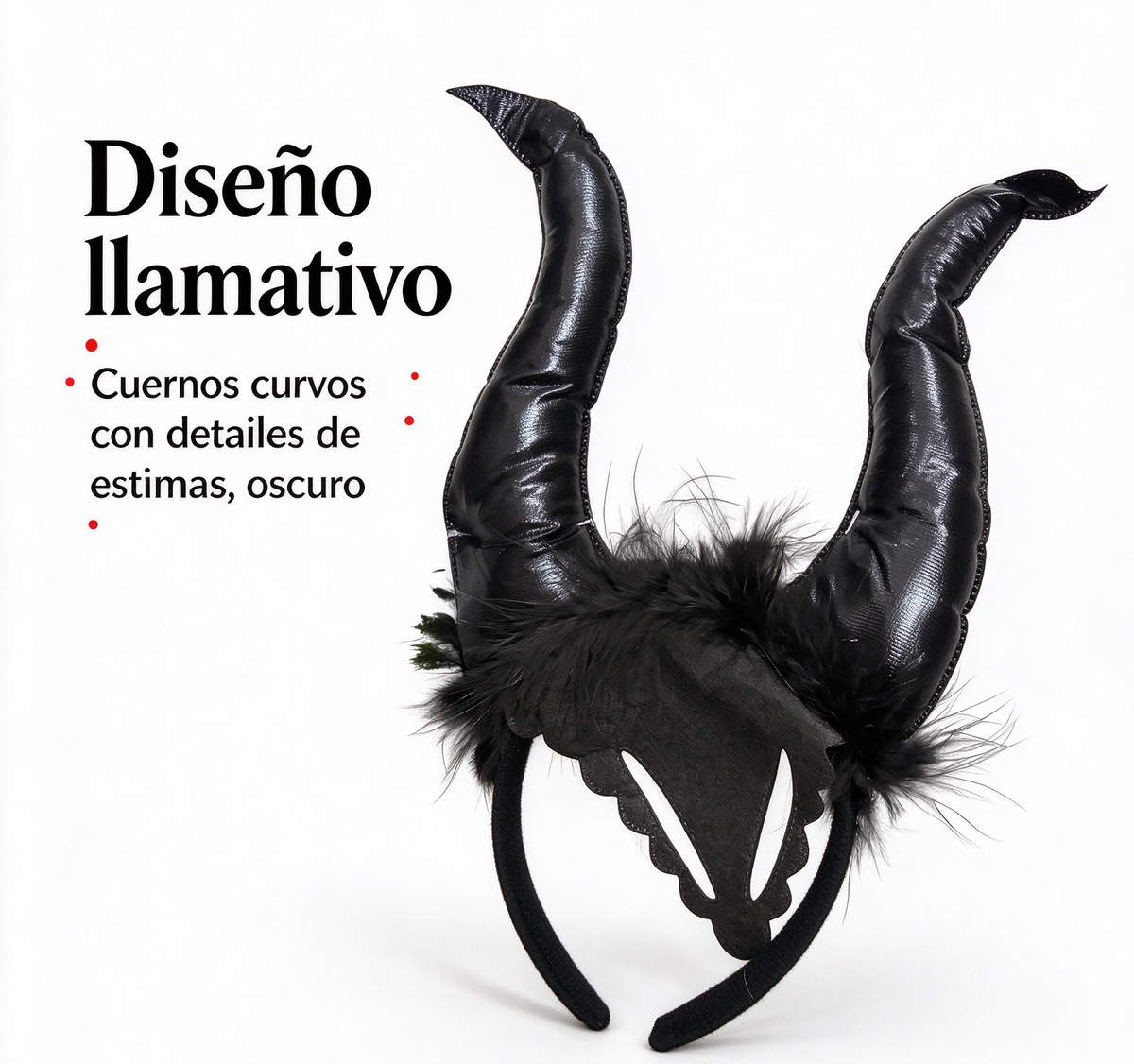 Diadema Cuernos LED Negros