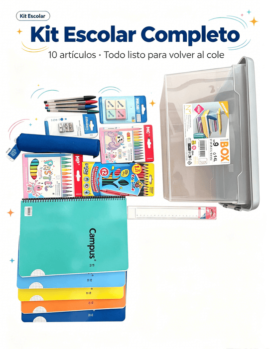 Kit Escolar Completo 10 Artículos | MUNDISHOP
